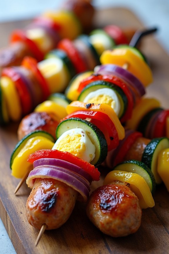 air fryer breakfast skewers