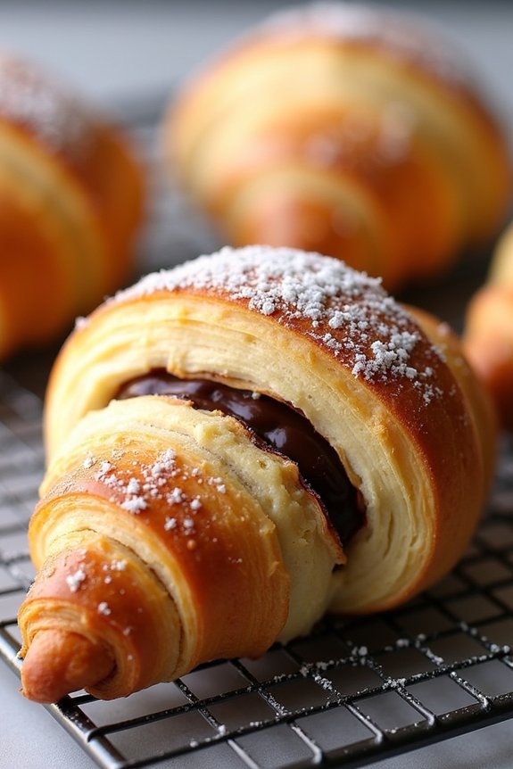 air fryer chocolate croissants