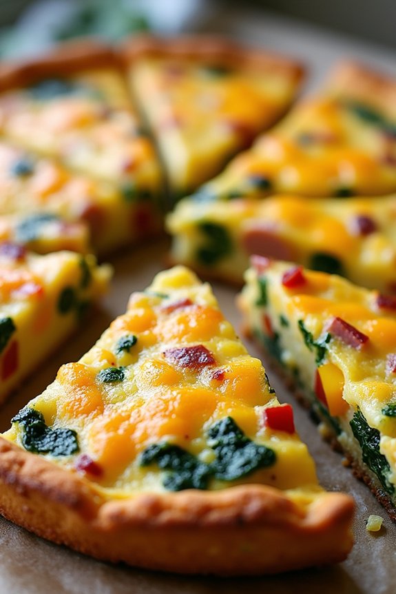 air fryer ham veggie frittata
