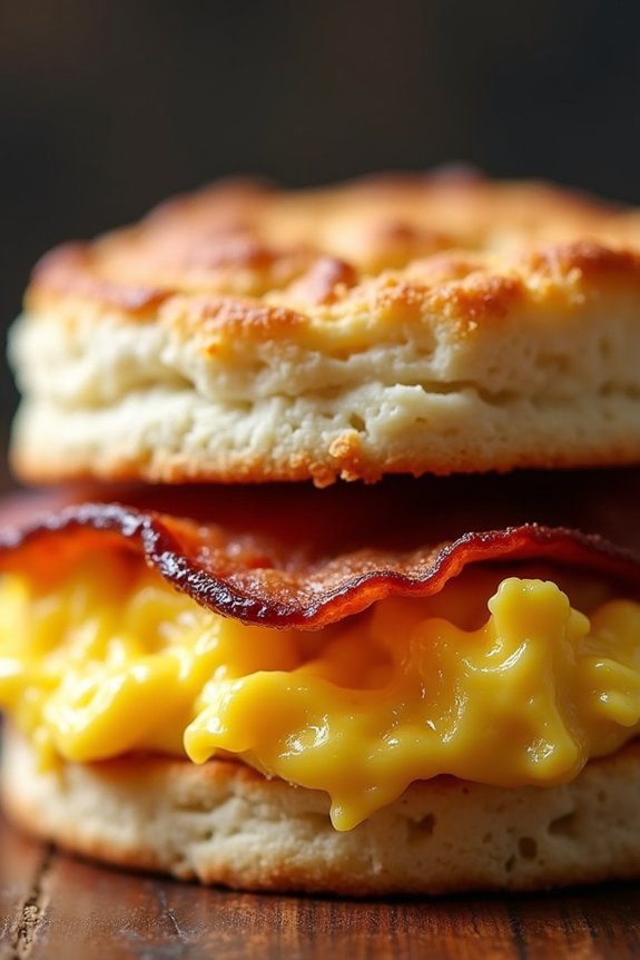 bacon egg biscuit sandwiches
