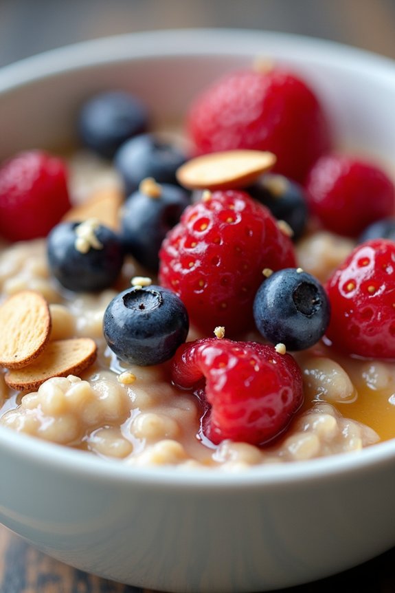 creamy vanilla berry oatmeal