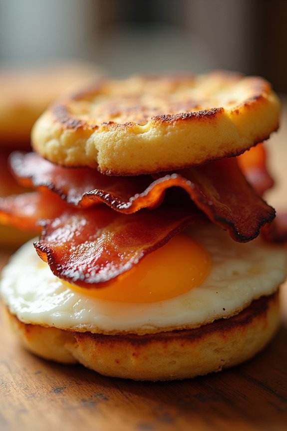 crispy bacon egg muffin