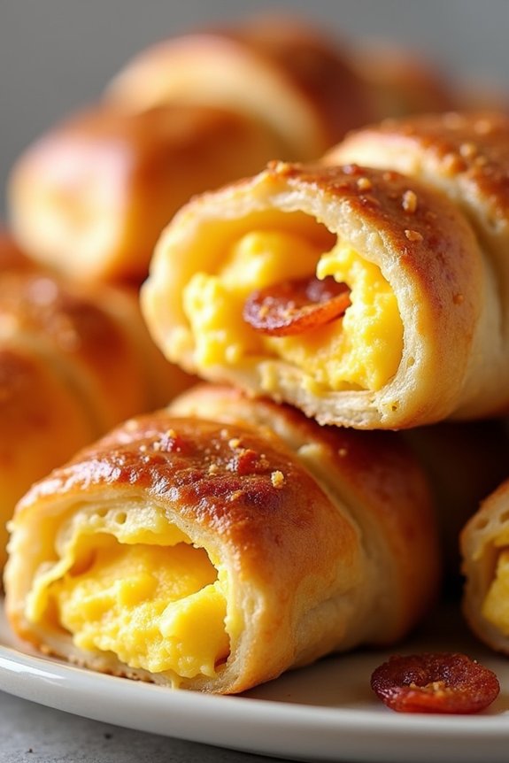 crispy breakfast crescent roll ups