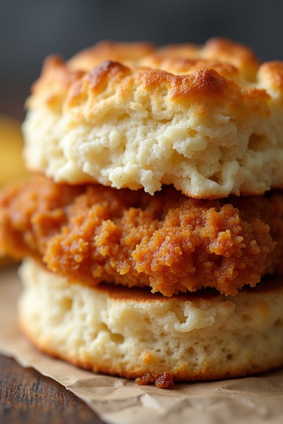 crispy chicken biscuit sandwich