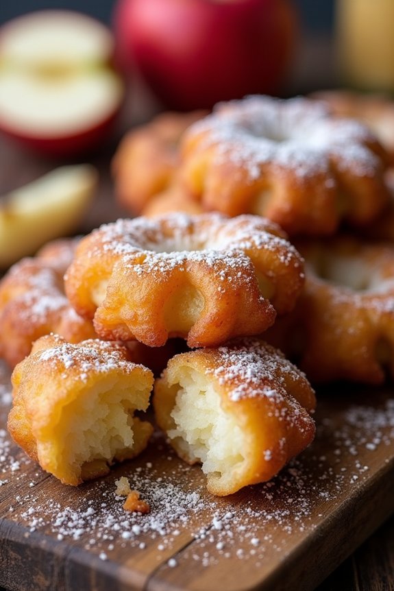 crispy fluffy apple fritters