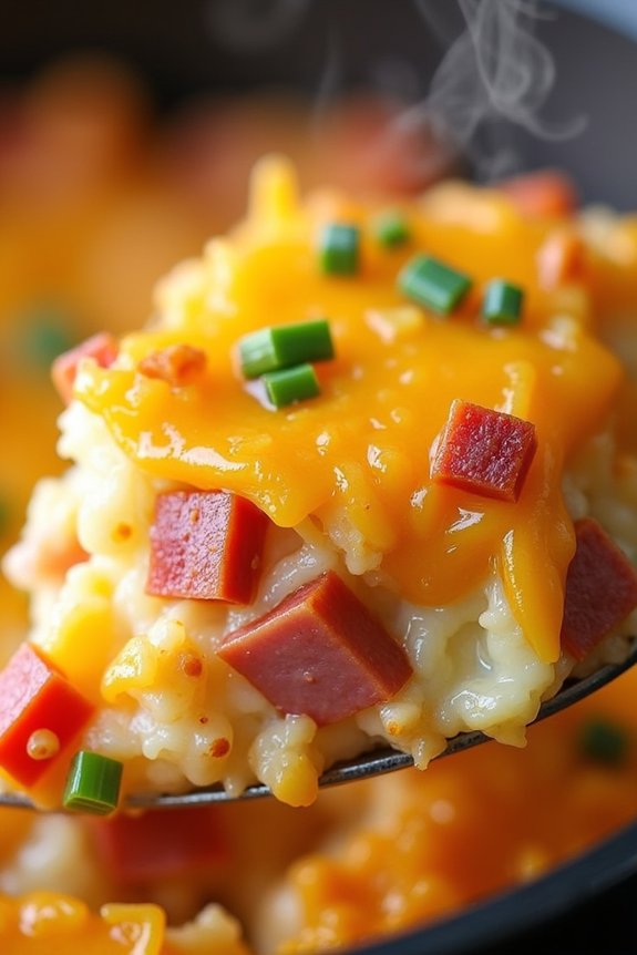 crispy ham hash brown bake