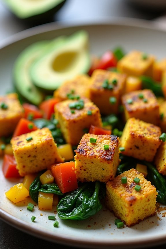crispy protein packed tofu scramble
