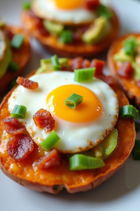 crispy sweet potato breakfast skins