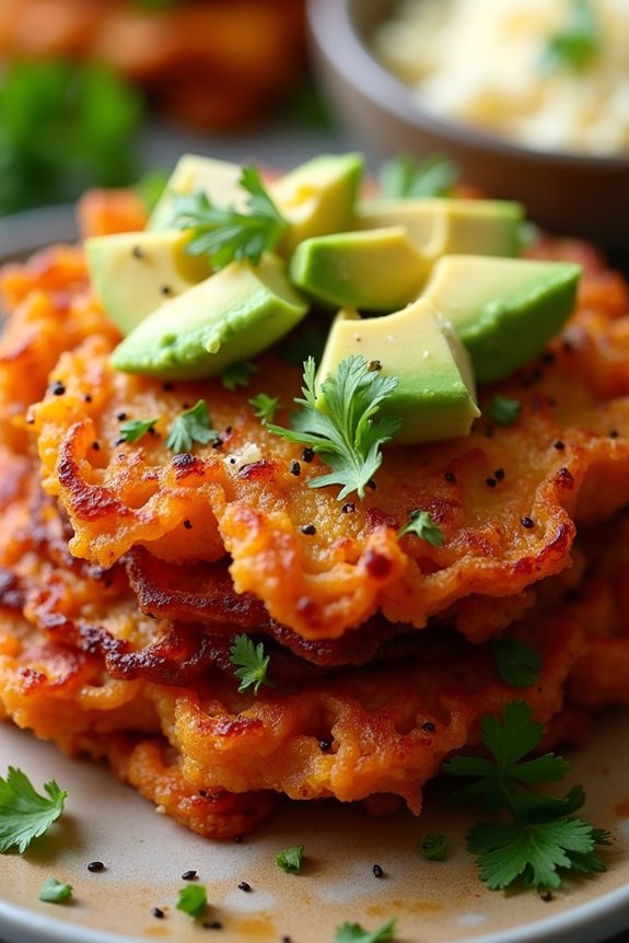 crispy sweet potato hash browns