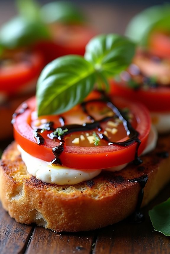 crispy tomato basil toast