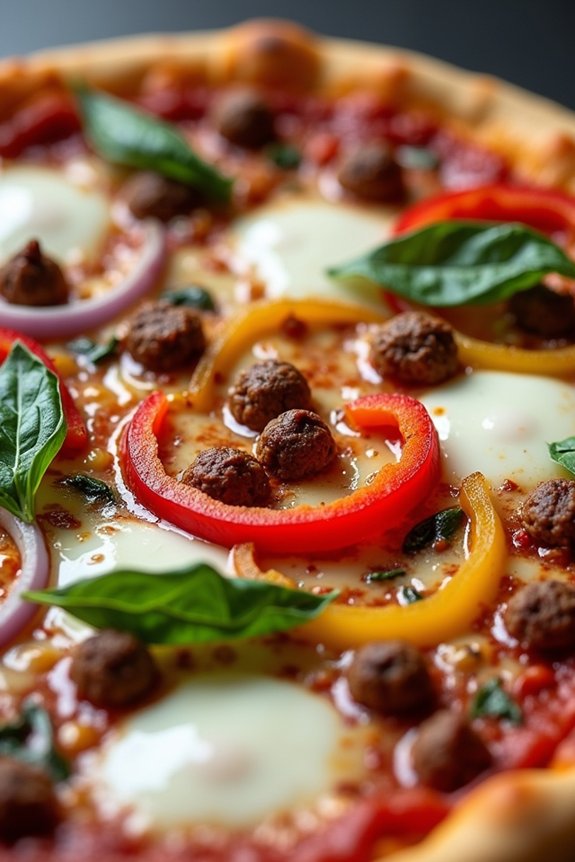 crispy turkey sausage breakfast pizza
