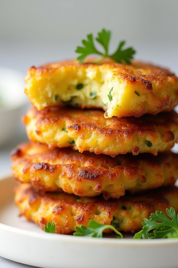 crispy zucchini cheese fritters