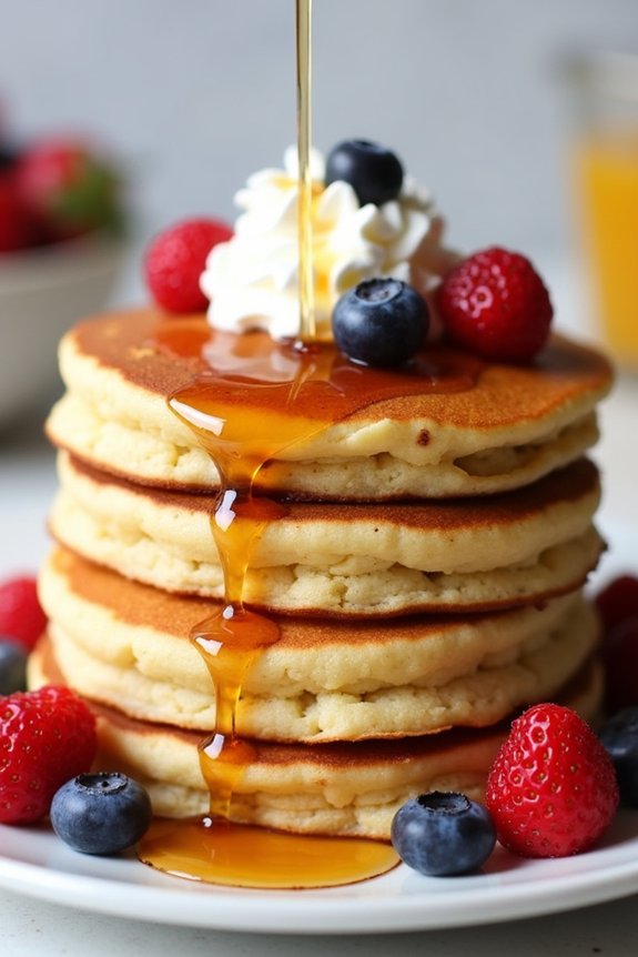 fluffy gluten free air fryer pancakes