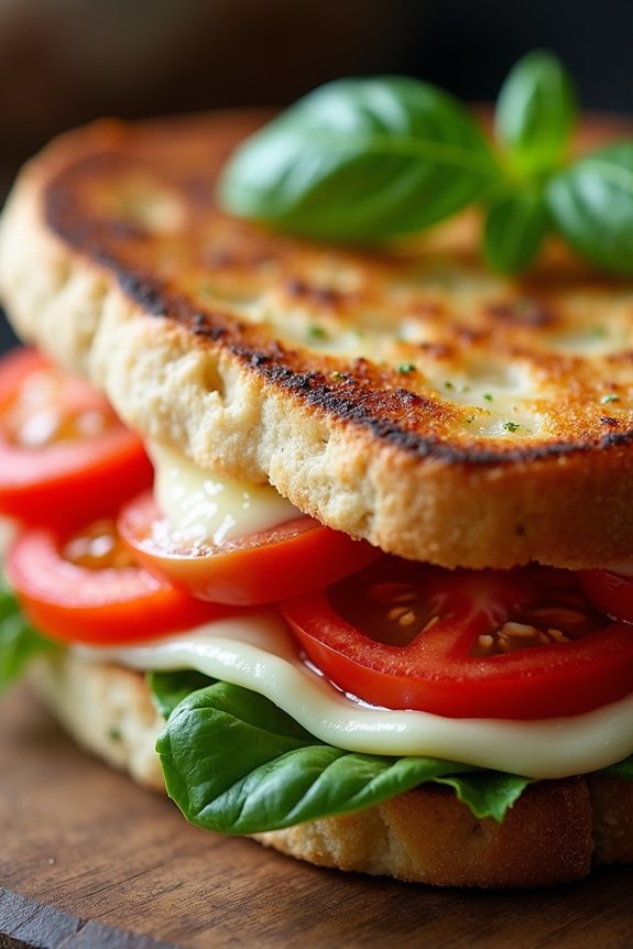fresh flavorful breakfast panini