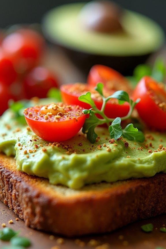 healthy air fried avocado toast