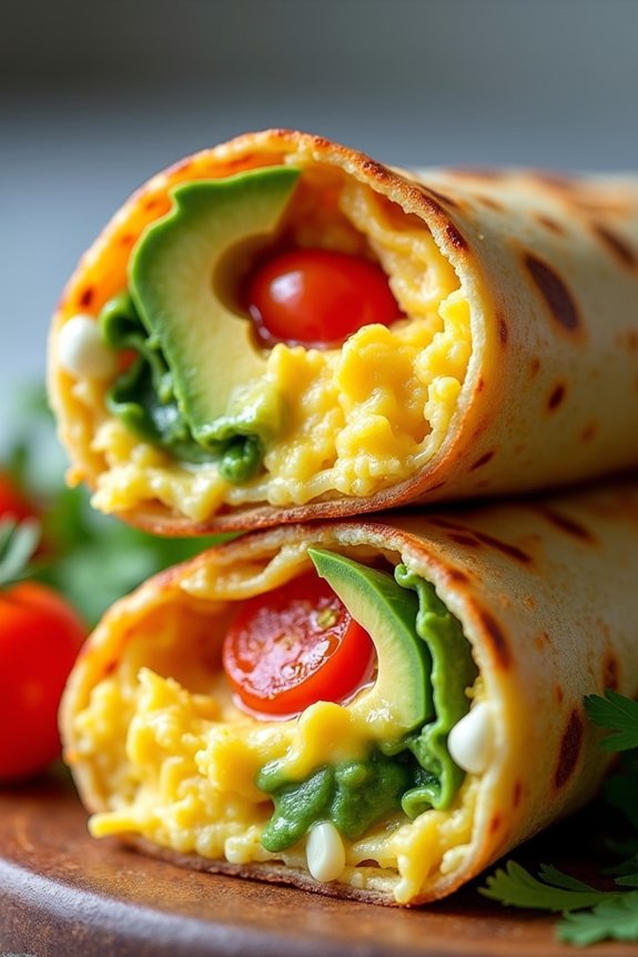healthy avocado tomato burritos