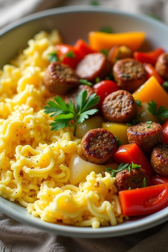healthy turkey sausage breakfast bowl