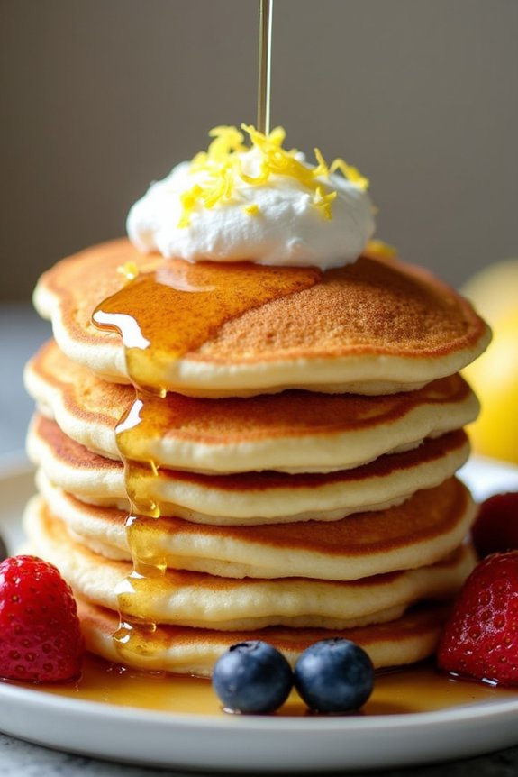 lemon ricotta air fryer pancakes
