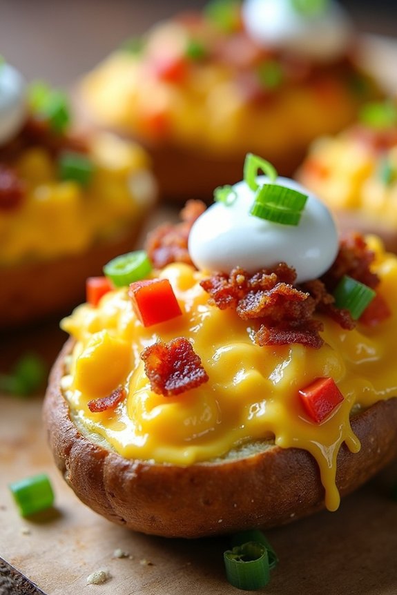 loaded breakfast potato boats