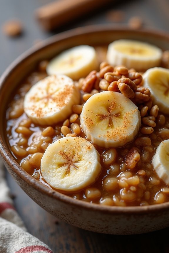 nutritious banana nut oatmeal