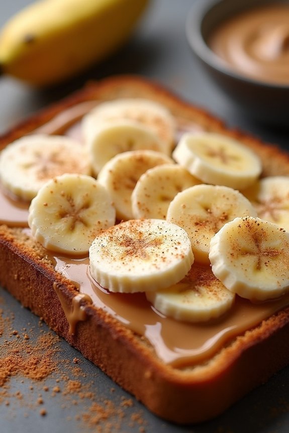 nutty banana breakfast toast