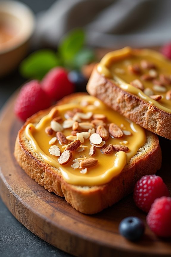 nutty sweet air fryer toast