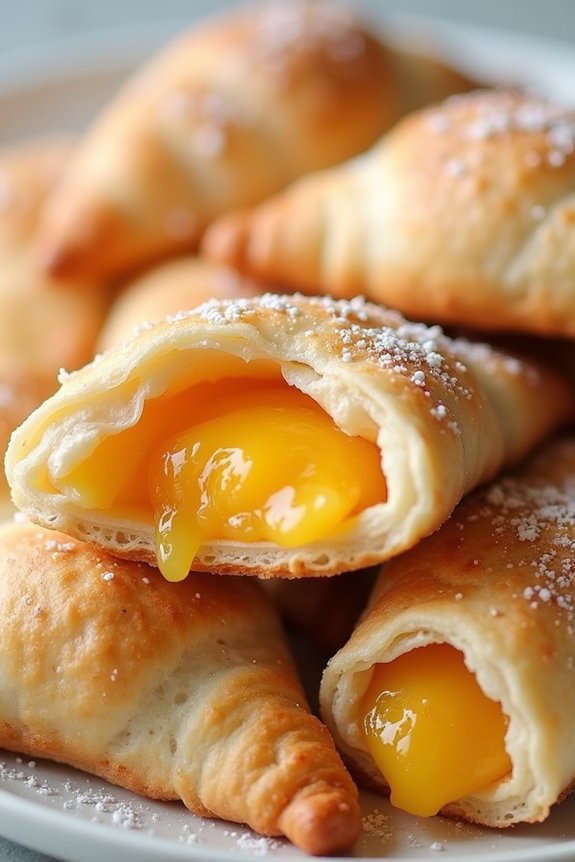 peach filled air fryer pastries