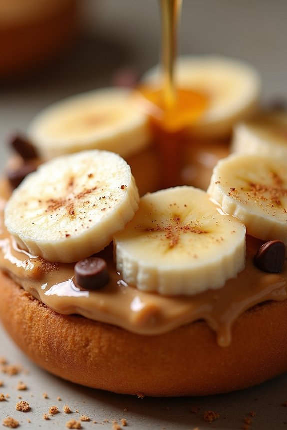 peanut butter banana bagels
