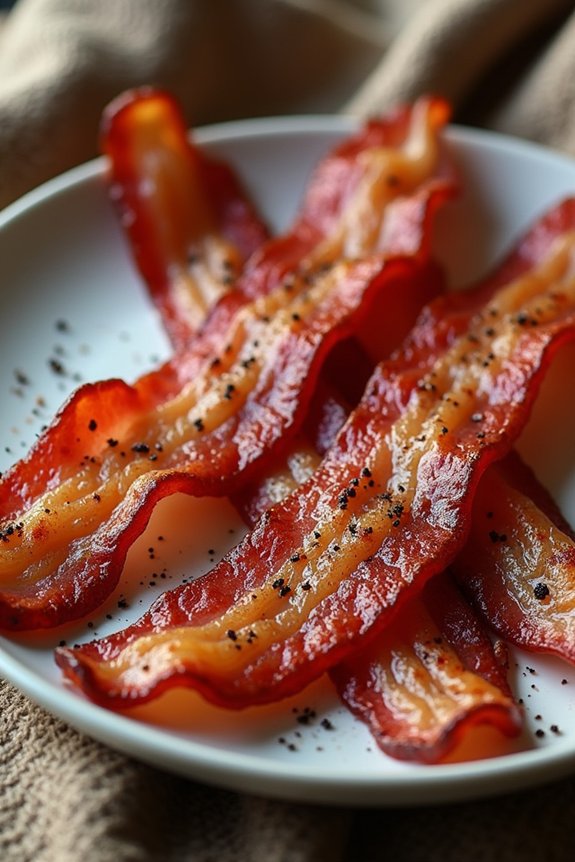 peppery air fryer bacon