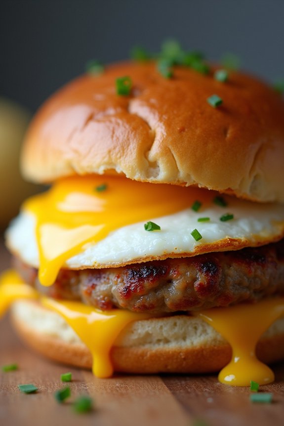 sausage and egg sliders