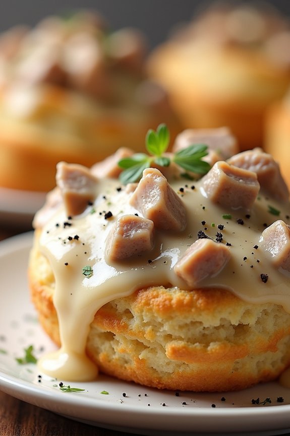 sausage gravy biscuit bowls