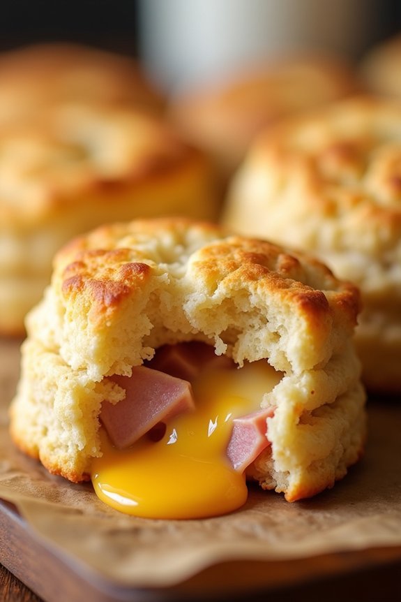 savory ham cheese biscuits