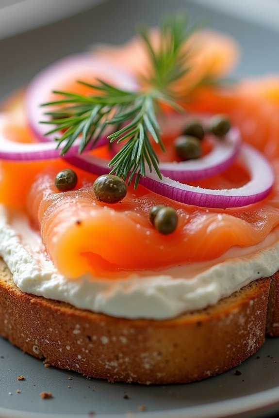 savory smoked salmon toast