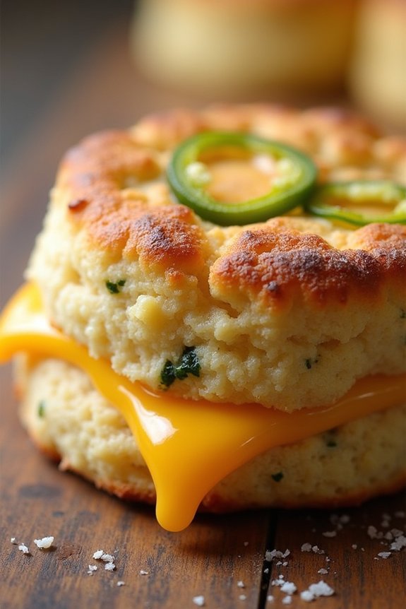 spicy cheesy breakfast biscuits