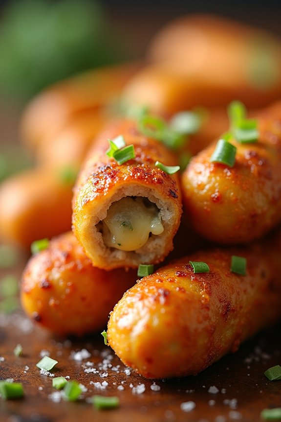 spicy cheesy breakfast sausages