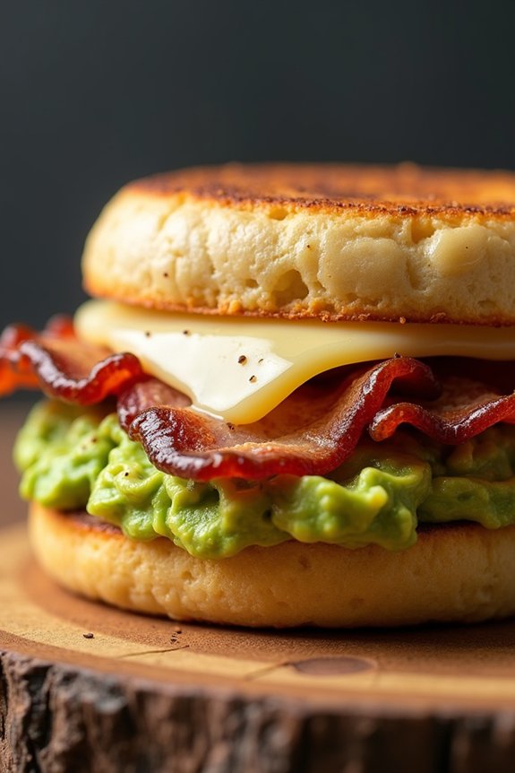 turkey bacon avocado muffin