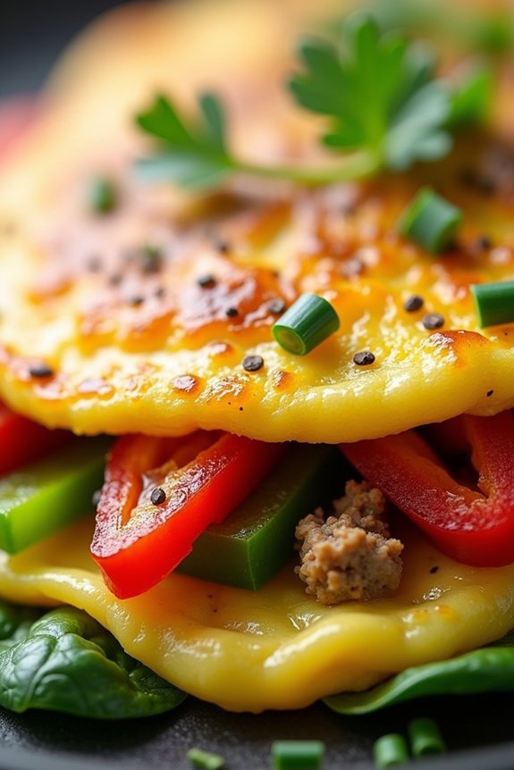 turkey sausage veggie omelette