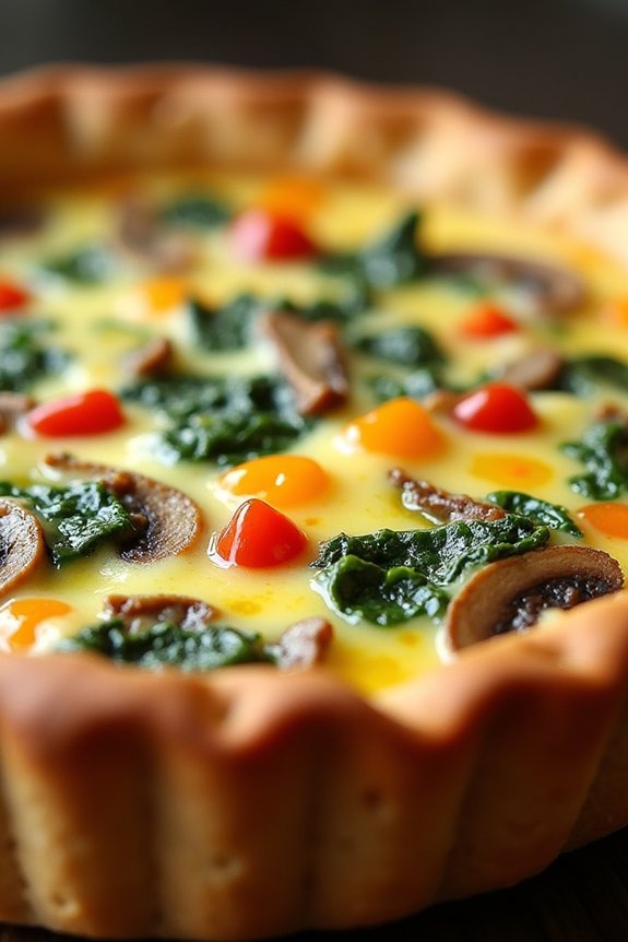 veggie packed air fryer quiche