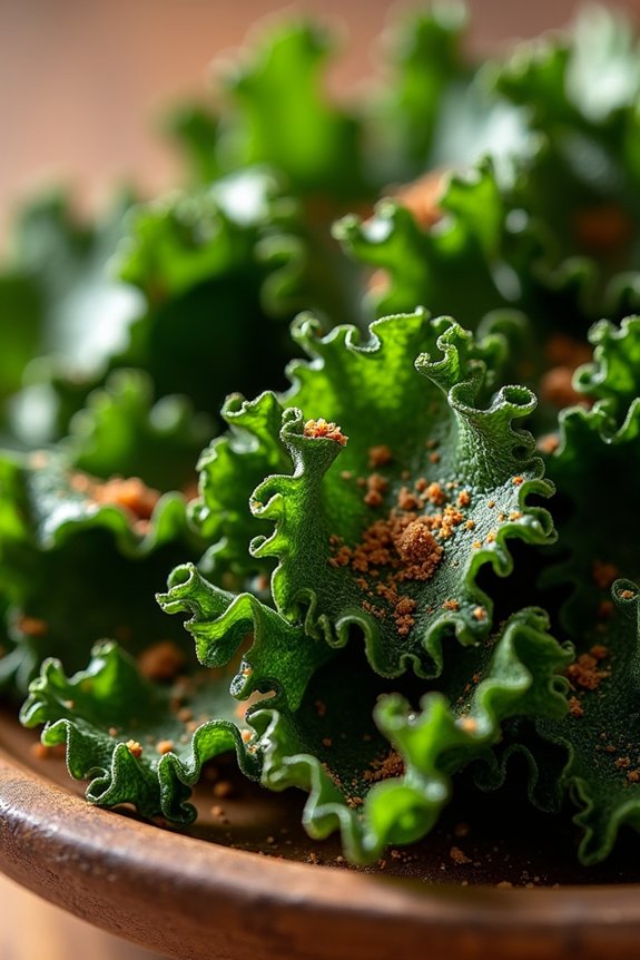 crispy air fried kale chips