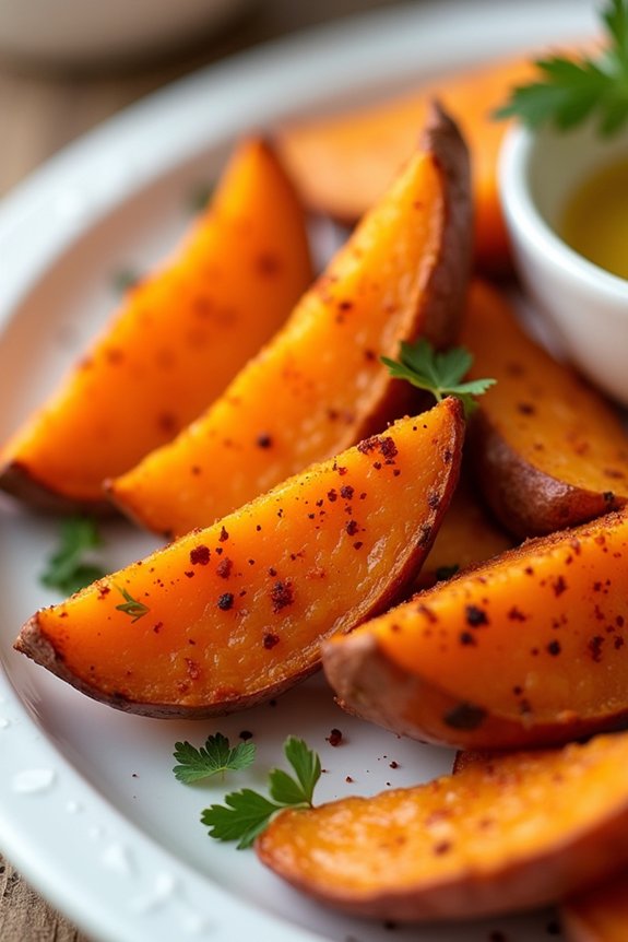 crispy air fried sweet wedges