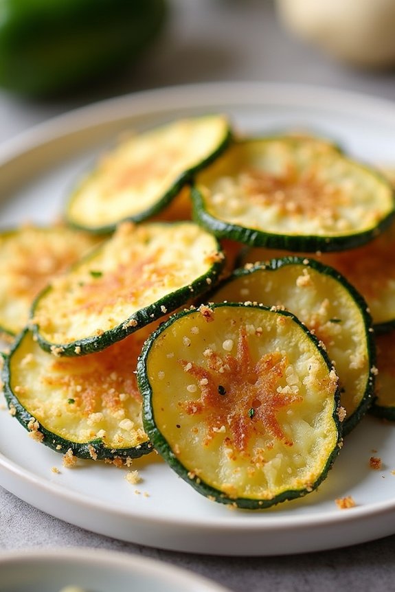 crispy air fried zucchini chips