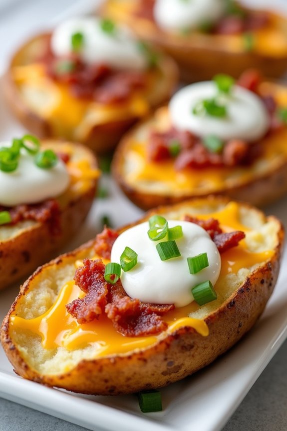 crispy cheesy potato skins