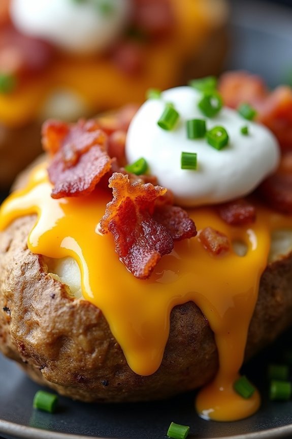 crispy fluffy customizable baked potatoes