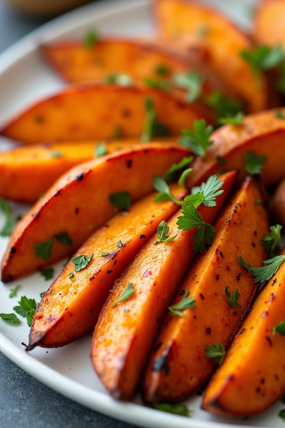 crispy garlic herb wedges
