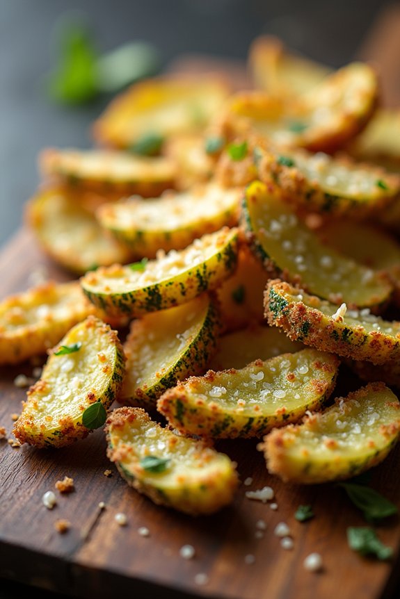 crispy garlic parmesan zucchini fries