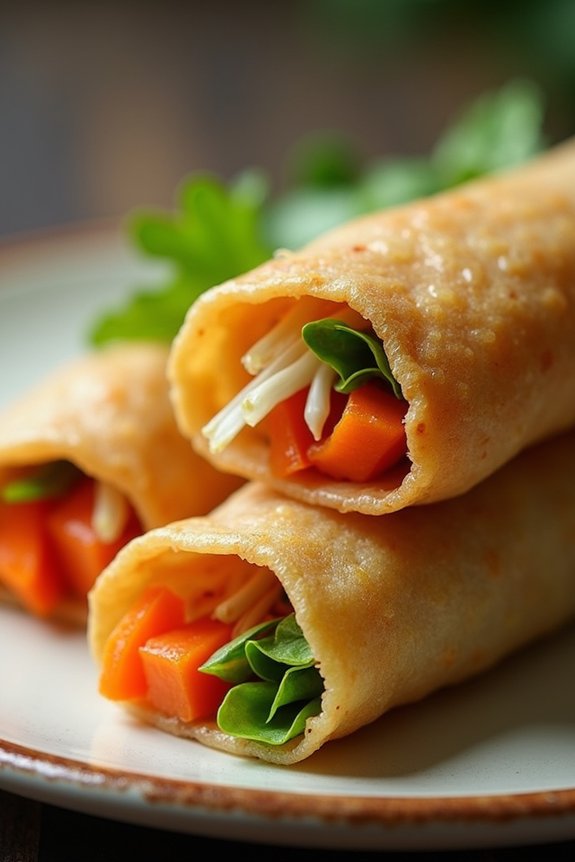 crispy healthy vegetable spring rolls