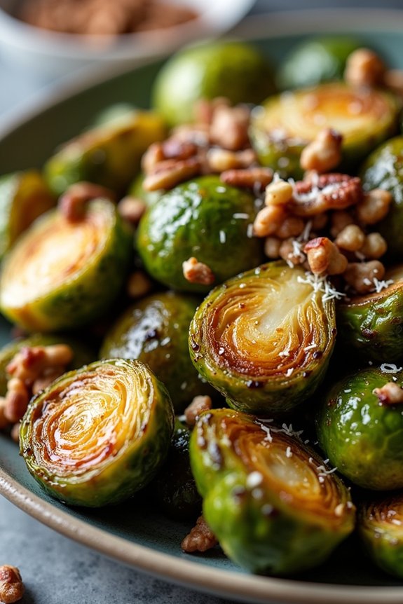 crispy honey balsamic brussel sprouts