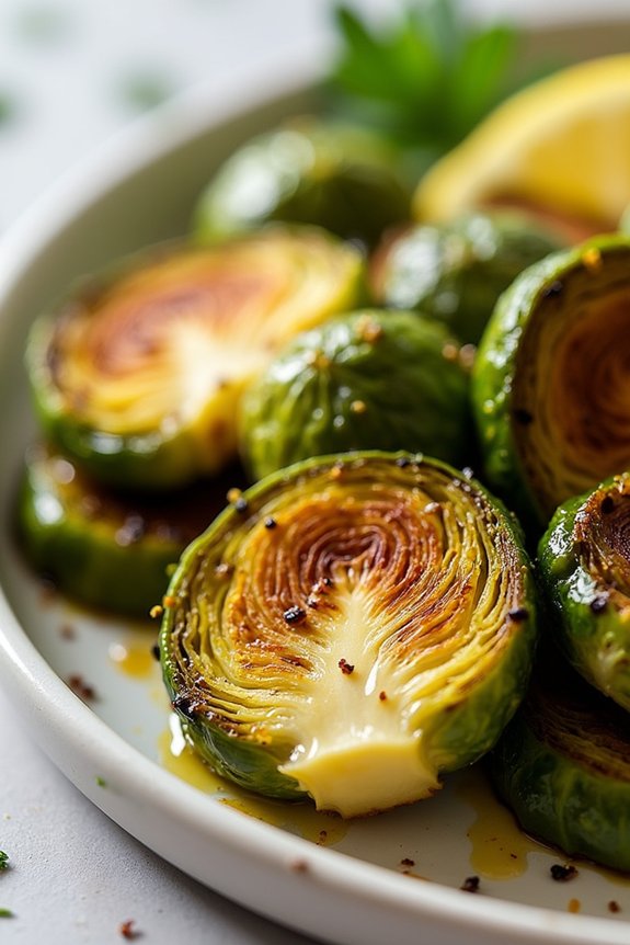 crispy lemon pepper brussel sprouts