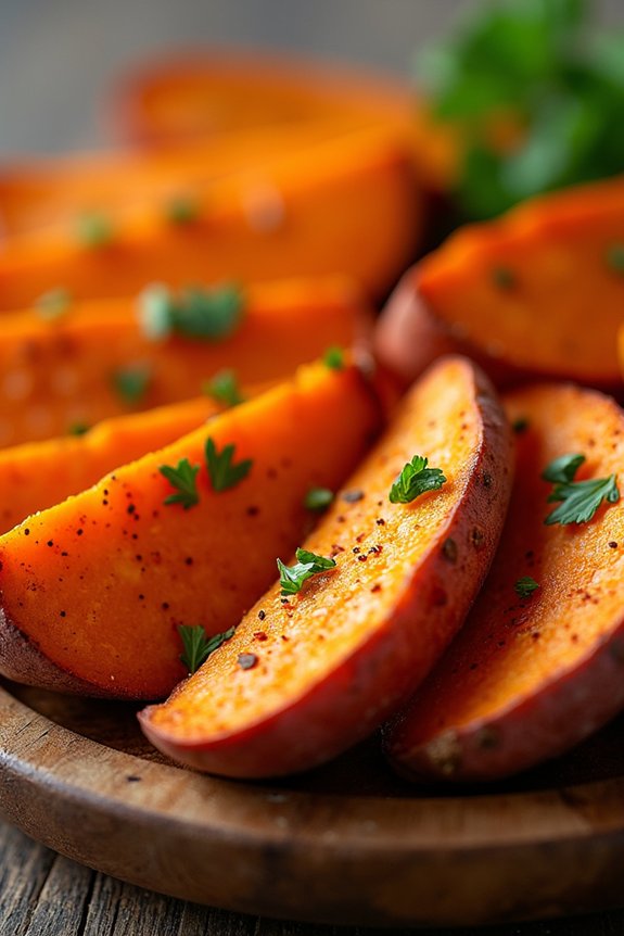 crispy spicy sweet potatoes