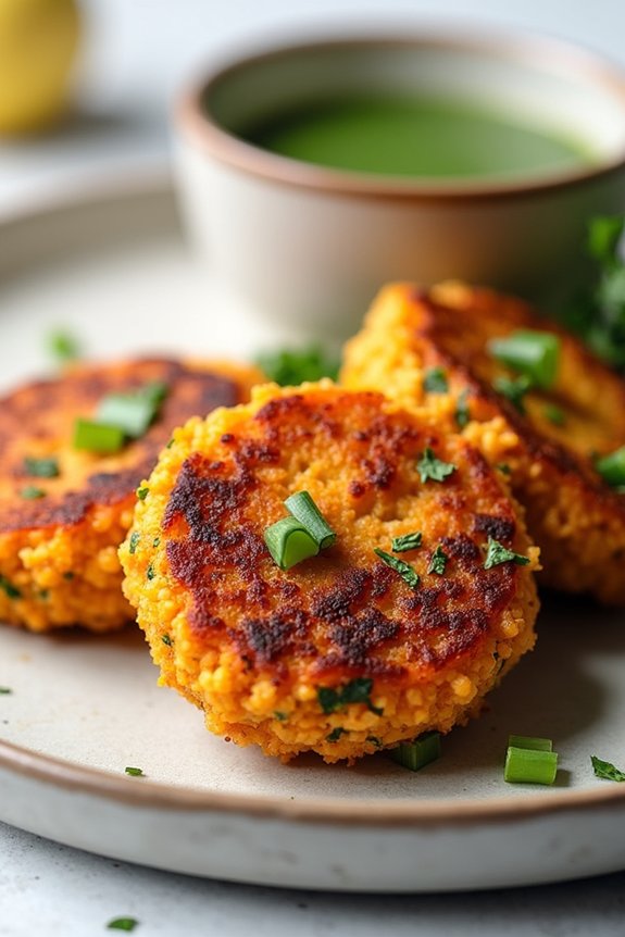 crispy sweet potato quinoa cakes